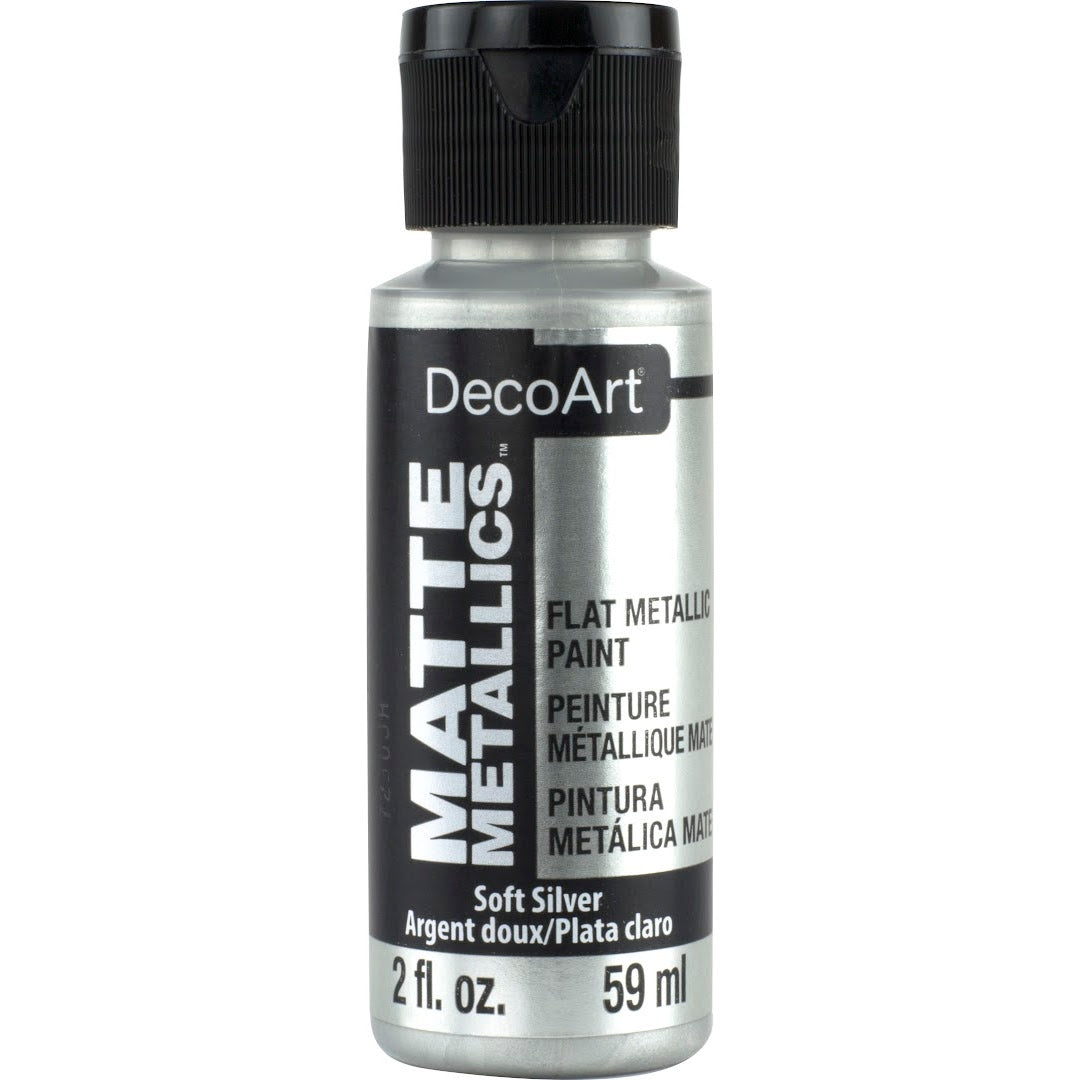 DecoArt Matte Metallics in rose gold, 2 oz bottle, showcasing smooth metallic finish ideal for craft and DIY projects.