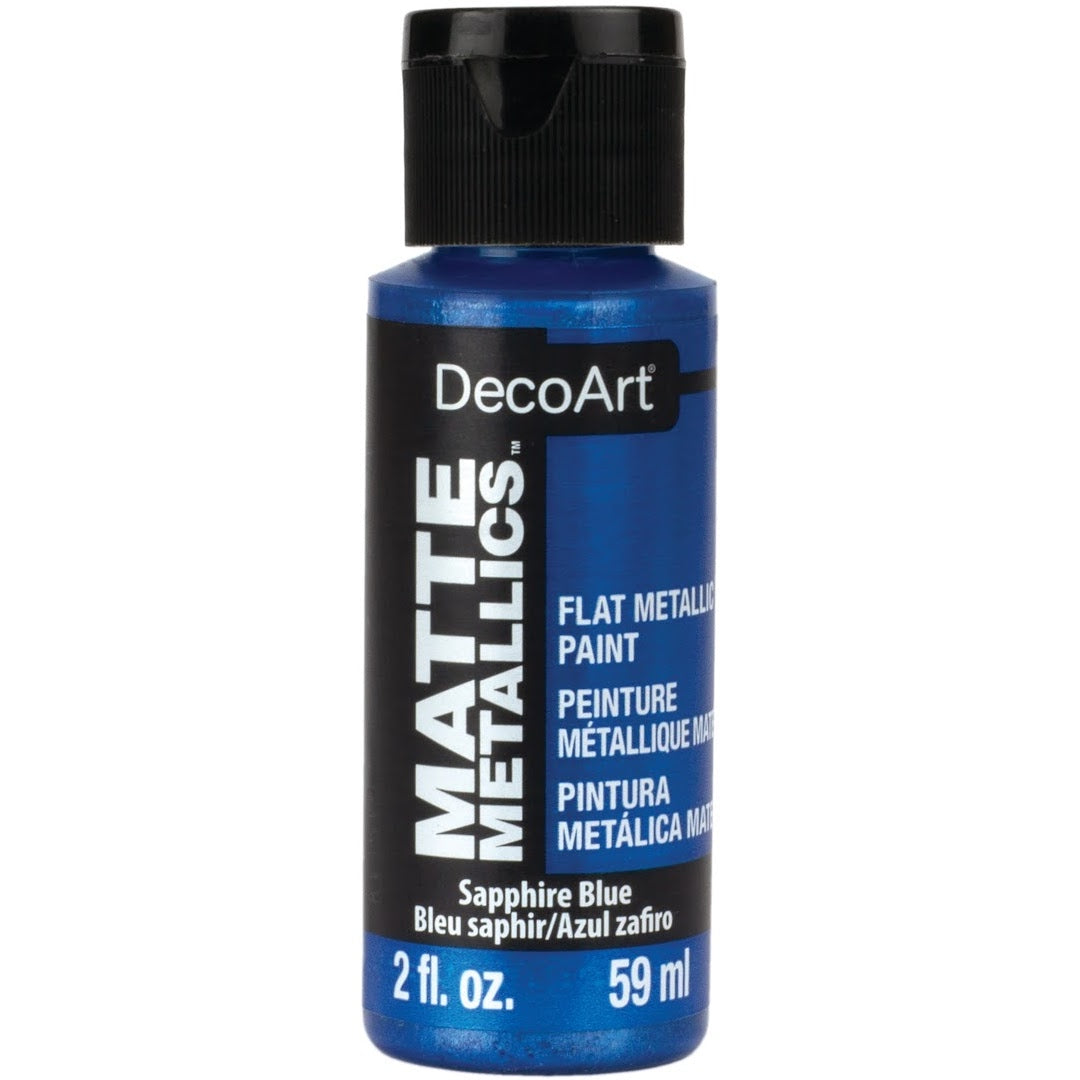 DecoArt Matte Metallics in rose gold, 2 oz bottle, showcasing the smooth, matte metallic finish perfect for craft and art projects.