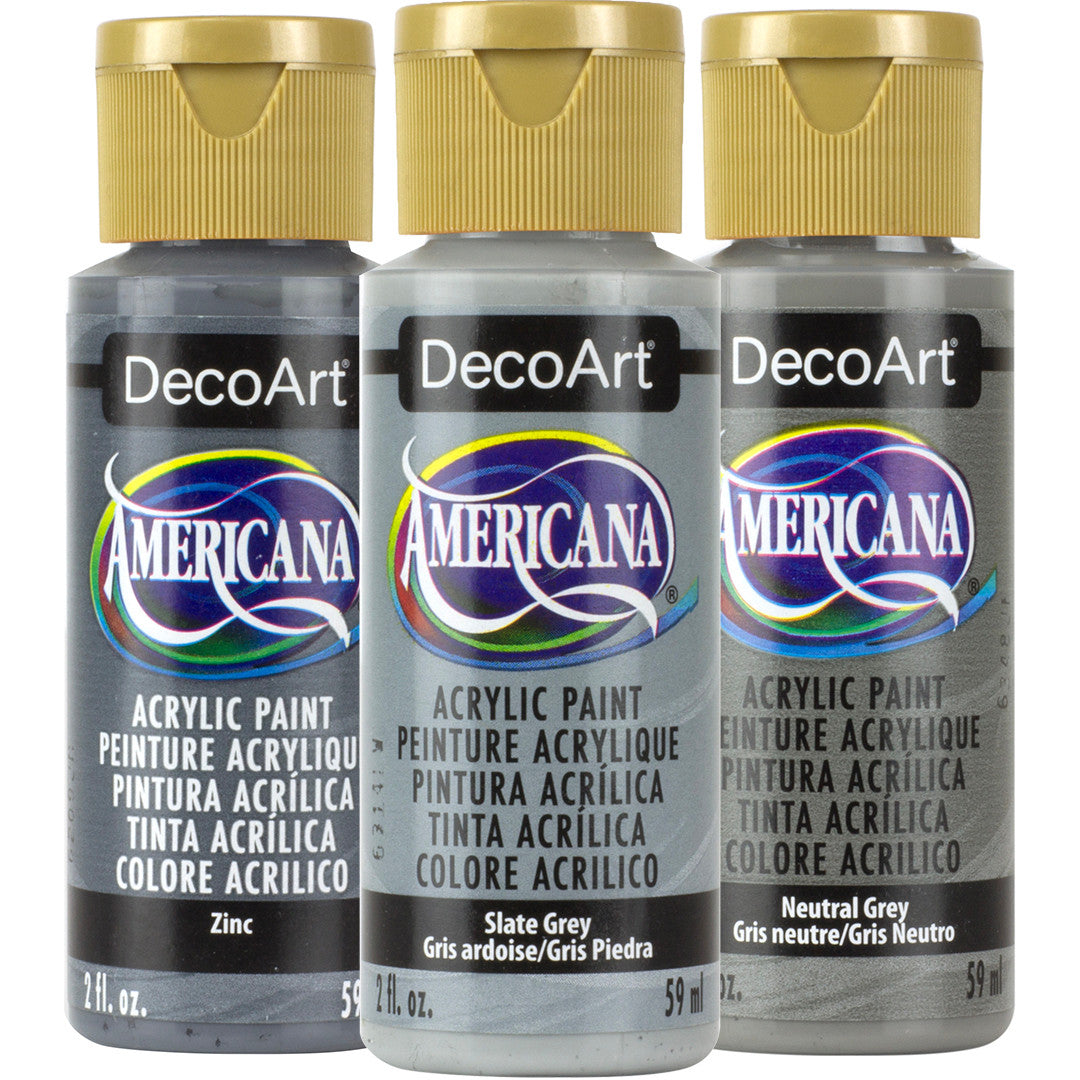 Americana Acrylics Greys - DecoArt