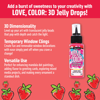 Love, Color 3D Jelly Drops - DecoArt