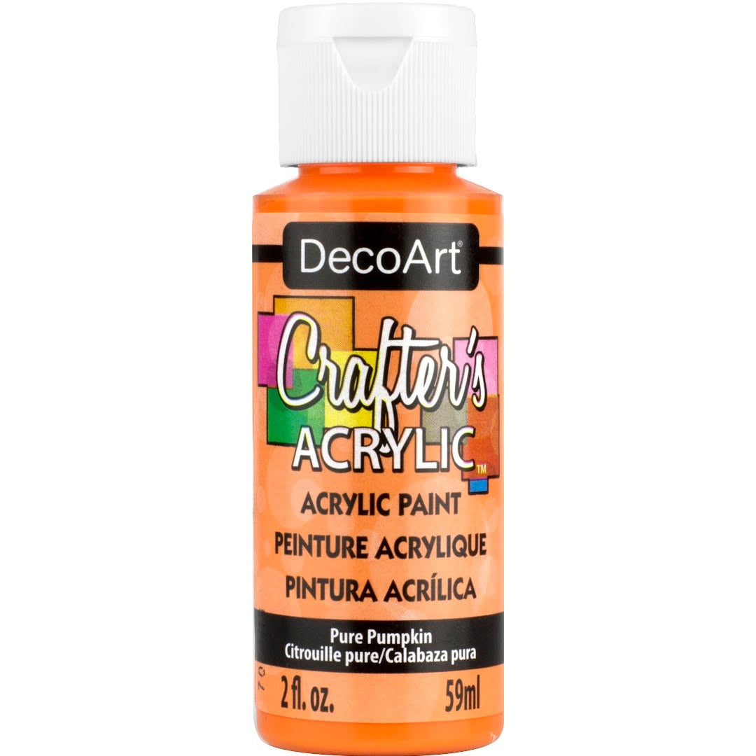 White DecoArt Crafter's Acrylic paint in a 2 oz bottle, suitable for arts and crafts projects.