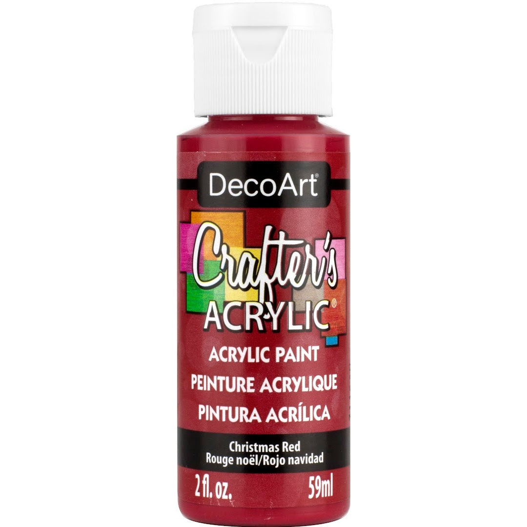 White DecoArt Crafter's Acrylic paint in a 2 oz bottle, suitable for arts and crafts projects.