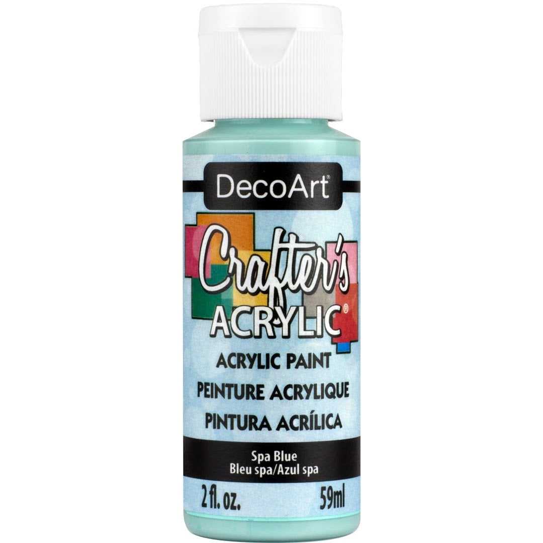 White Crafter's Acrylic paint by DecoArt in a 2 oz bottle, suitable for arts and crafts projects.