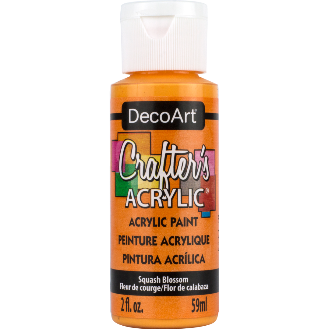 White DecoArt Crafter's Acrylic paint in a 2 oz bottle, suitable for arts and crafts projects.