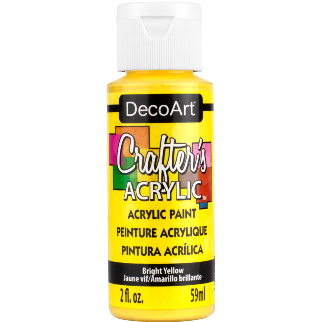 White DecoArt Crafter's Acrylic paint in a 2 oz bottle, ideal for arts and crafts projects.