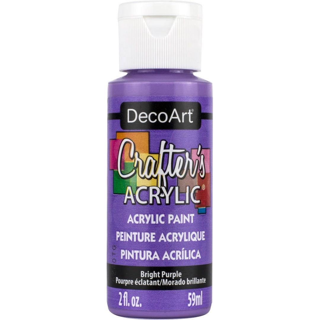White DecoArt Crafter's Acrylic paint in a 2 oz bottle, suitable for arts and crafts projects.