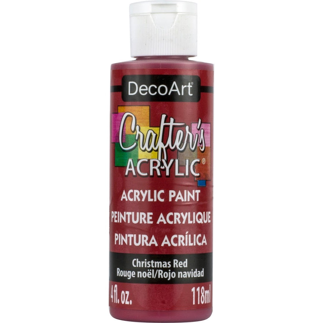 White DecoArt Crafter's Acrylic paint in a 2 oz bottle, suitable for crafting and art projects.