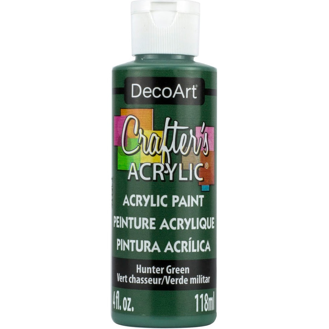 White DecoArt Crafter's Acrylic paint in a 2 oz bottle, perfect for arts and crafts projects.