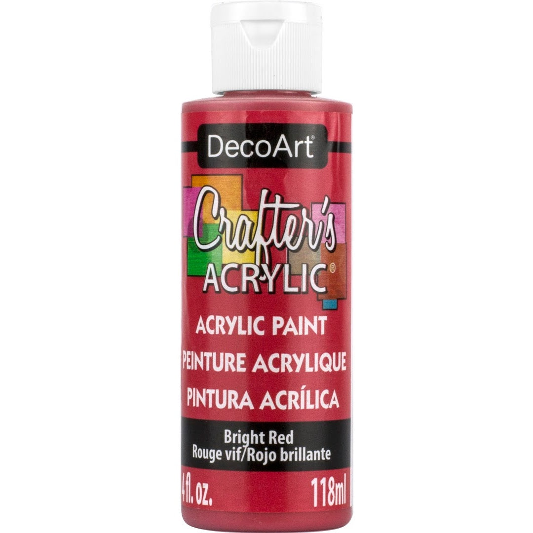 White DecoArt Crafter's Acrylic paint in a 2 oz bottle, suitable for crafting and artistic projects.