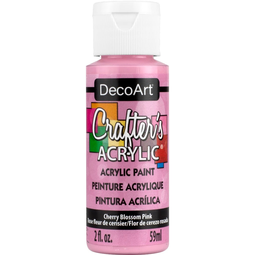 White Crafter's Acrylic paint by DecoArt in a 2 oz bottle, suitable for crafting and art projects.