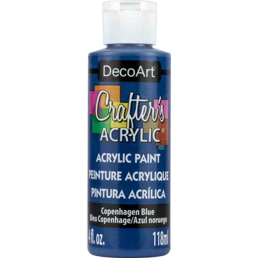 DecoArt Crafter's Acrylic white paint in 2 oz bottle, suitable for arts and crafts projects