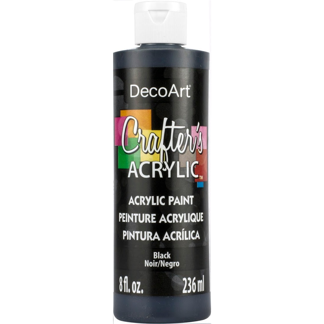 White DecoArt Crafter's Acrylic paint in a 2 oz bottle, suitable for arts and crafts projects.