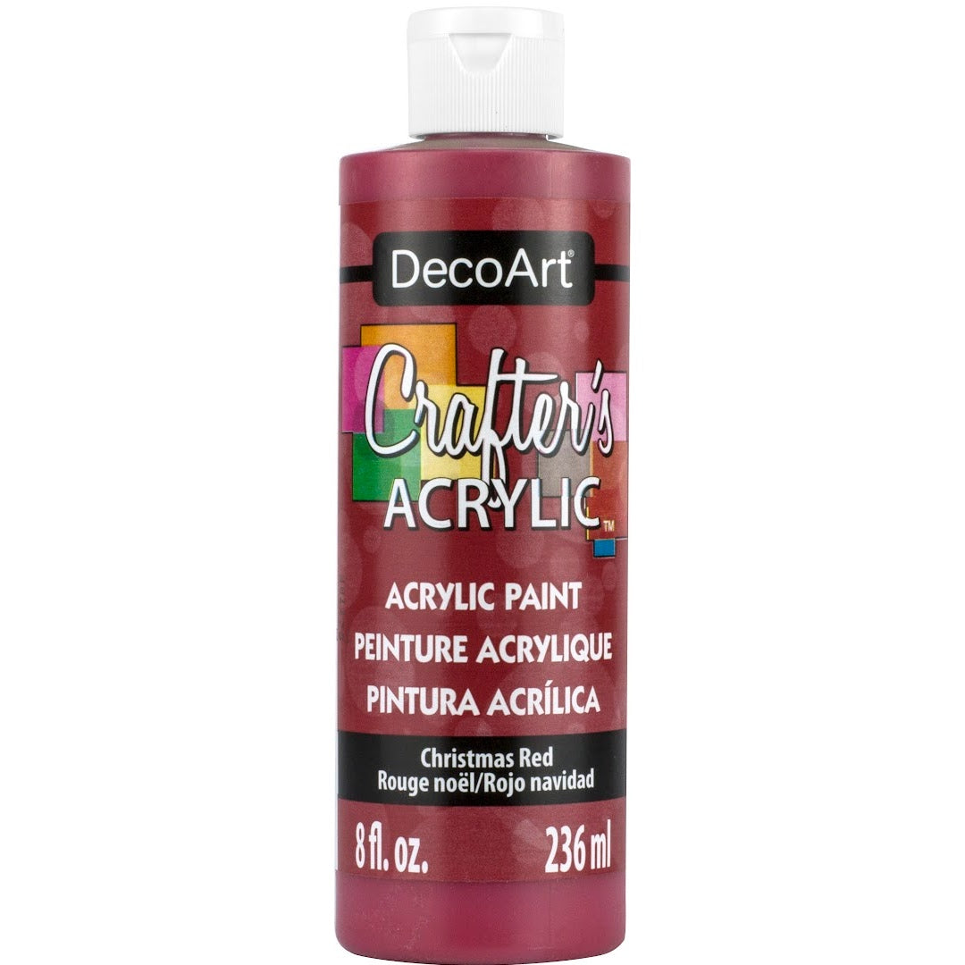 White DecoArt Crafter's Acrylic paint in a 2 oz bottle, suitable for craft projects and painting surfaces.