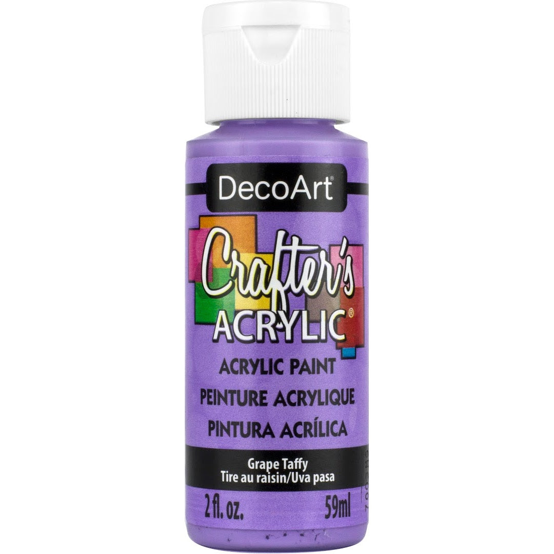 White DecoArt Crafter's Acrylic paint in a 2 oz bottle, suitable for arts and crafts projects.
