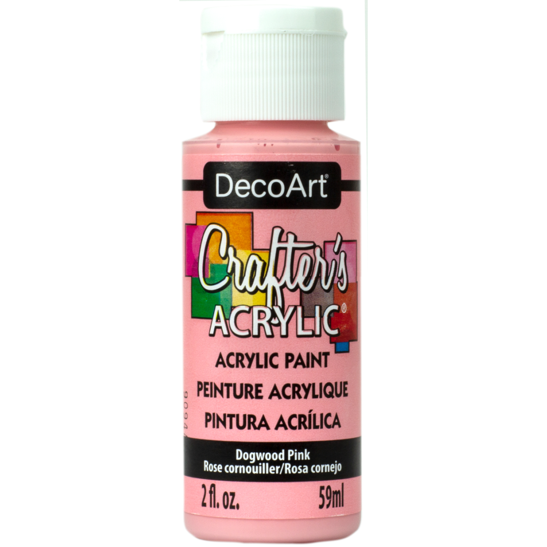 White DecoArt Crafter's Acrylic paint in a 2 oz bottle, suitable for arts and crafts projects.