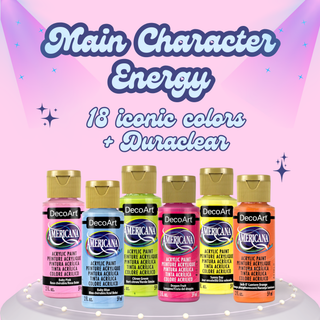 Main Character Energy Americana Acrylic Paint Set - 19pc