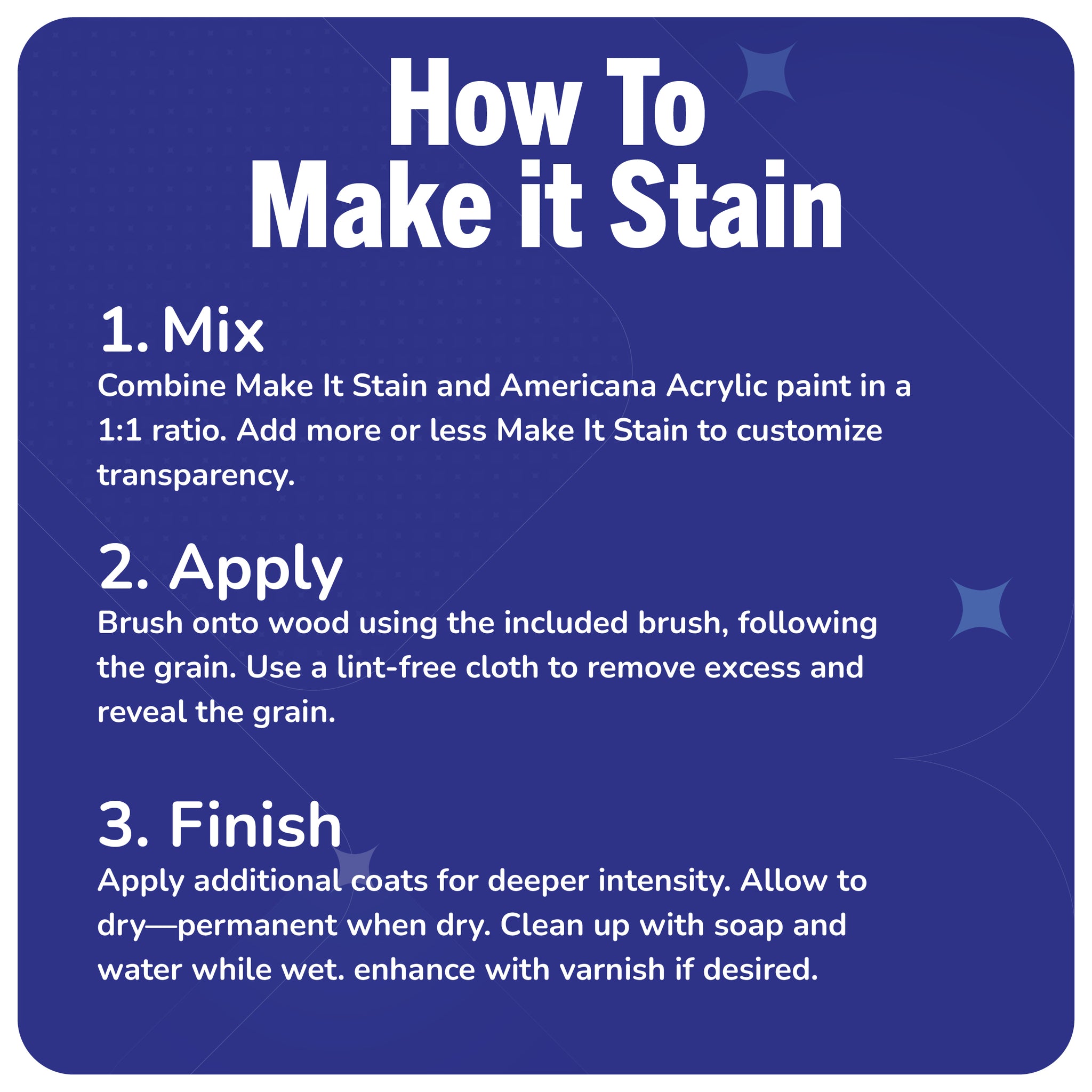 Americana Additions - Make It Stain Starter Set - DecoArt